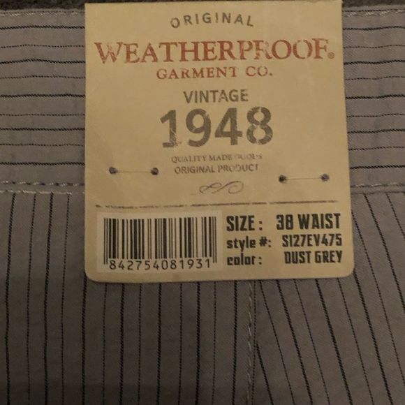 Original Weatherproof Vintage Shorts, pinstripe in dusk grey - NWT, Size…‎ - Picture 6 of 8